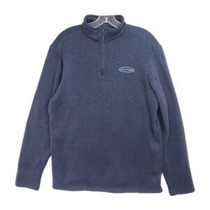 RealTree 1/4-Zip Sweater Men's M Dark Blue long Sleeves Embroidered Logo‎